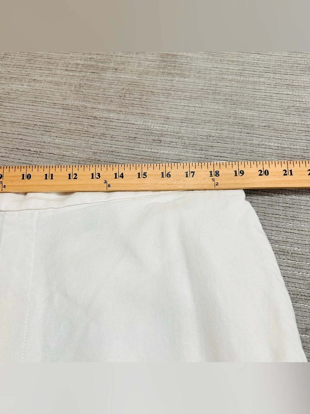 Banana Republic White Linen Blend Wide Leg‎ Crop Palazzo Pants Womens Size XL